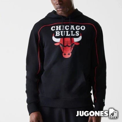 Sudadera Con Capucha Oversized Chicago Bulls NBA Piping