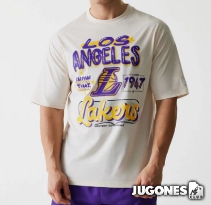 Camiseta Oversized LA Lakers NBA Graphic