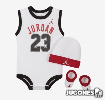 Jordan Air Hat,bodysuit,bootie set 3pc 23 Jersey