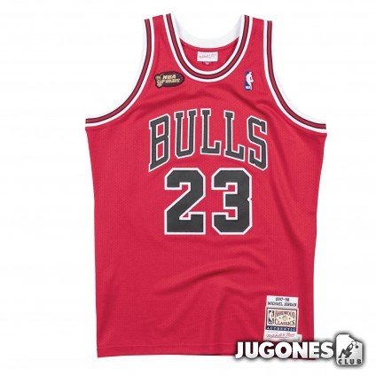 Authentic Jersey Chicago Bulls Road Finals 1997-98 Michael Jordan