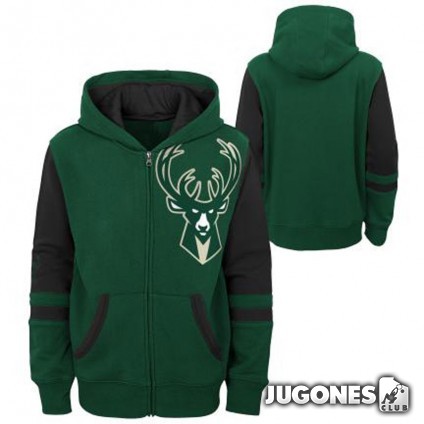 Sudadera con Cremallera Milwaukee Bucks Jr