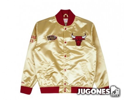 Mitchell & Ness | Lightweight Satin Jacket Light Gold