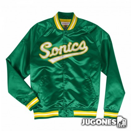 Mitchell & Ness Seattle SuperSonics Lightweight Satin Jacket (green)