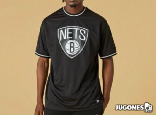 NBA Mesh Team Logo Oversized Brooklyn Nets Tee