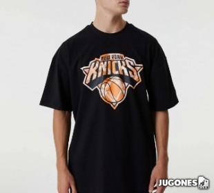 Camiseta New Era New York Knicks NBA Infill Logo Oversized Negro