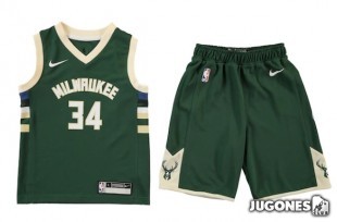 Conjunto NBA Kids Giannis Antetokounmpo Milwaukee Bucks