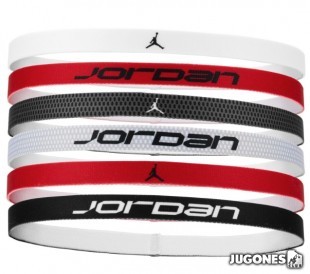 JORDAN ELASTIC SPORT HEADBANDS 6 PK PRINTED