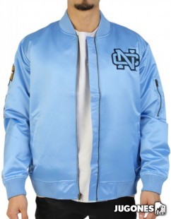 Lightweight Satin Bomber Vintage Logo University of North Carolina