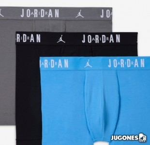 Jordan Calzoncillos tipo bxer de algodn Flight (paquete de 3) de hombre en azul