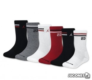 Pack 6 Calcetines Jordan Icon Stripe