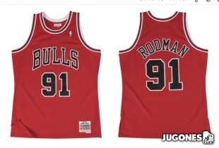 Dennis Rodman Chicago Bulls 1997-98 Swingman Road Jersey