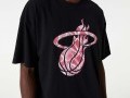 Camiseta New Era Miami Heat NBA Infill Logo Oversized Negro