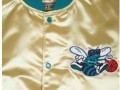 Mitchell & Ness Charlotte Hornets Lightweight Satin Jacket Gold - Teal