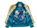 Mitchell & Ness Charlotte Hornets Lightweight Satin Jacket Gold - Teal